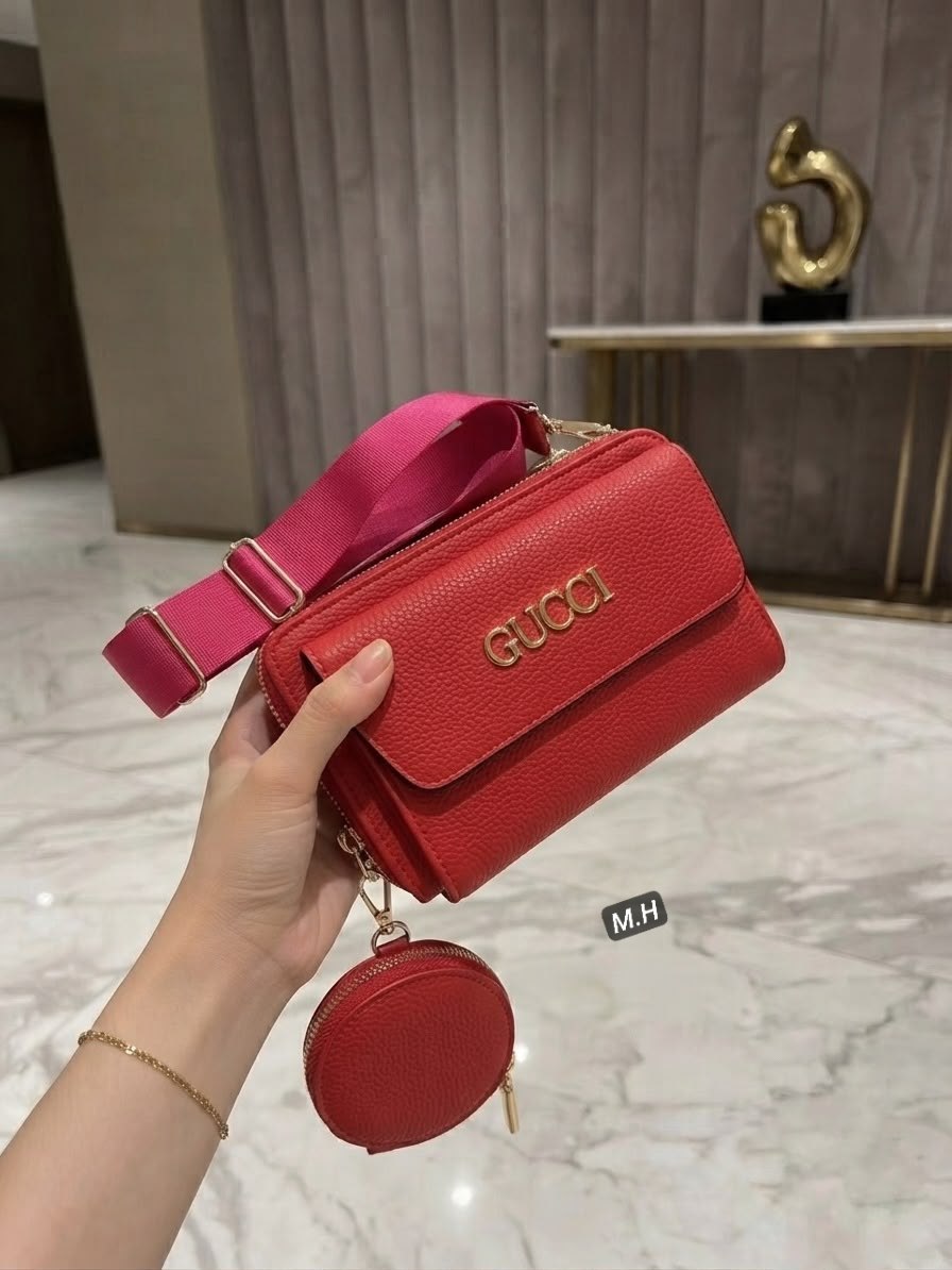 ✨ حقيبة يد كتف نسائية راقية (2 في 1) مع محفظة صغيرة 👜